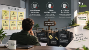 POC IA bloqués avant la mise en production à cause du manque de ROI, de la dette technique et de problèmes de données